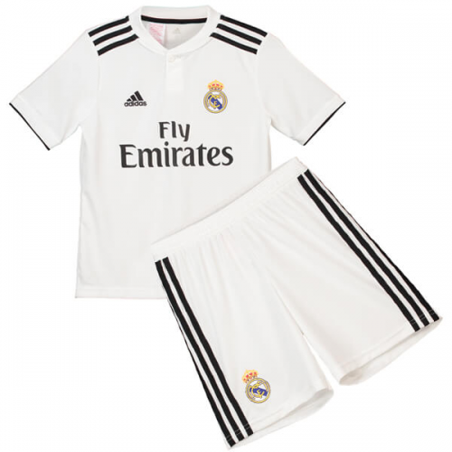 Kids Real Madrid 18/19 Home Soccer Kits (Shirt+Shorts)